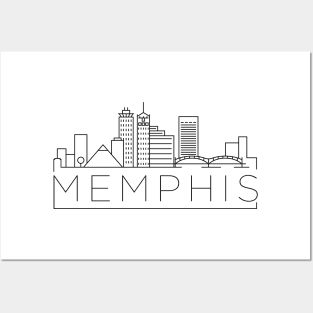 Memphis Minimal Skyline Posters and Art